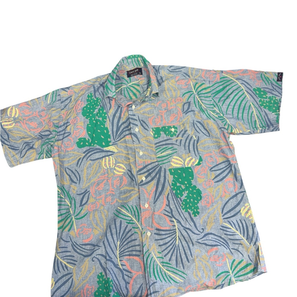 Tropical Leaf Print Men's Casual Shirt